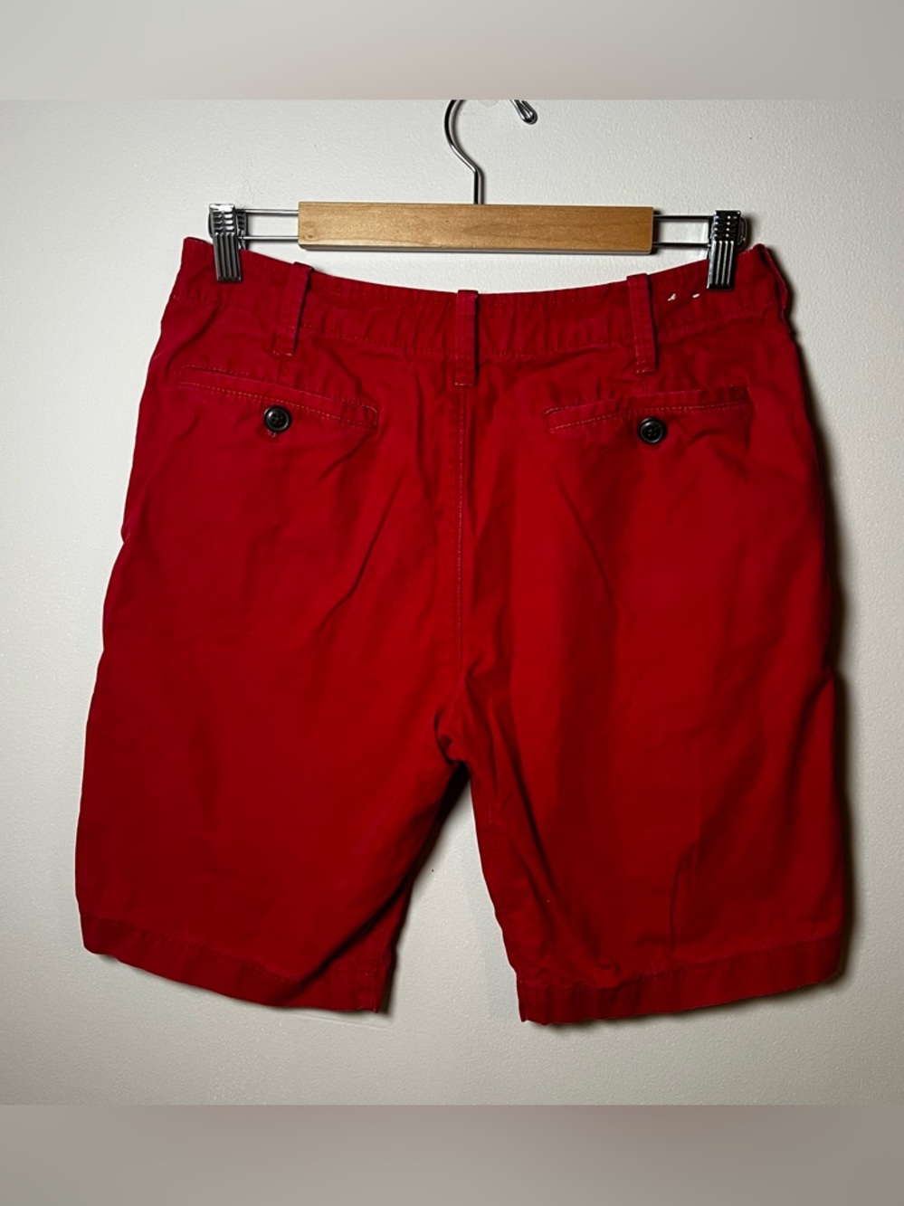 Express Chino Shorts Men’s 30 Red Cotton 10” Flat Front Preppy Nautical Golf - Picture 3 of 5